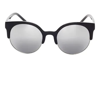 2019 noua moda doamnelor ochelari de soare retro clasic de brand design rotund bărbați ochelari UV400 jumătate negru cadru de conducere ochelari