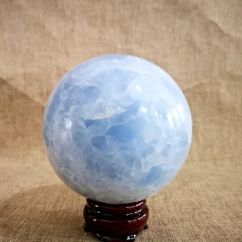 Naturale albastru celestite sfera de cristal de cuarț mingea rieki vindecare pentru acasă decorare cadou