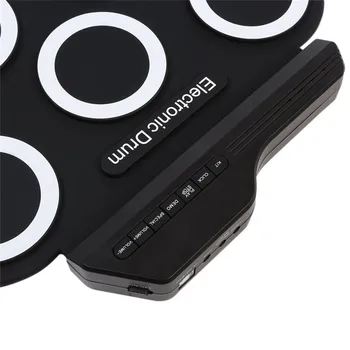 Pliabil Electronice Hand Roll Tambur USB Instrumente de Percutie Set de Silicon Electric Tambur Pad Kit cu Copane Pedala de Picior