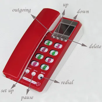 Zi de sarbatoare Apelantului Flash telefon fix antic acasă telefoane de birou mini roșu de telefonie fixă telefono fijo vasta telefoon