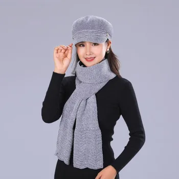 SUOGRY Femei pălărie de iarnă Eșarfă tricotate Capace căciuli de moda de sex feminin chelioși casual în aer liber, schi capace gros cald pălării pentru femei