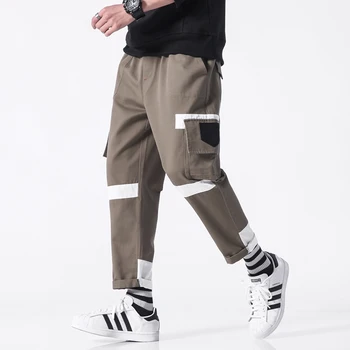 2019 Noi Autum Bărbați Streetwear Pantaloni Hip Hop Harem Joggeri Casual Elastic Pantaloni de Camuflaj Pantaloni de Marfă LBZ101