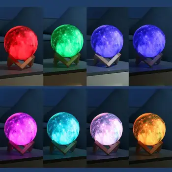 3D LED Noapte Lumina Lunii Lampă de Colorat Schimba Planeta Lampa Decor Acasă Cadou Creativ Usb Led Lumina de Noapte Galaxy Lampa de Dropshipping