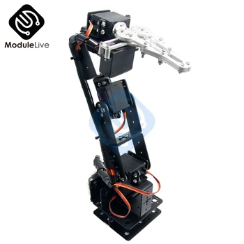 1Set Aluminiu Robot 6 DOF Arm Mecanice Braț Robotic Pensă cu Gheare Kit de Montare Fara Servo Pentru Arduino DIY Piese Robot