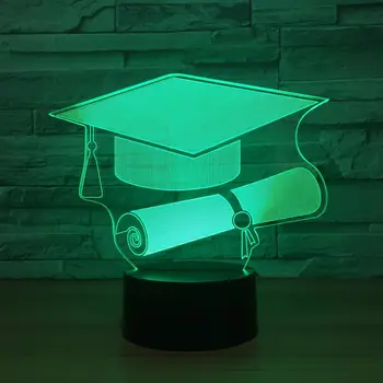 Atingeți Comutatorul de Medic Pac 3D LED Lumina Veghe Lampa 7 Culori Schimbare USB Masă Lampă de Birou, ca Memorial Cadou Pentru Student Absolvent