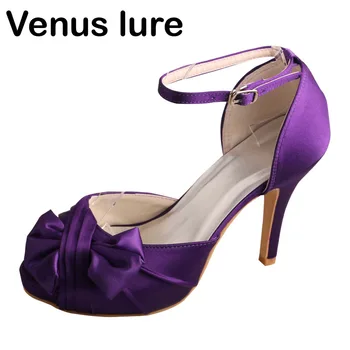 23 Culori Mov Sandale Tocuri pentru Femei Dimensiunea de 8 Glezna Srap Sandale de Vara