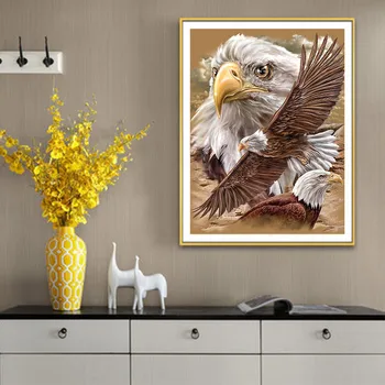 Vultur pleșuv Diamant Pictura Ulei Animale Păsări Rotunde Burghiu Plin de Nouveaute DIY Mozaic Broderie 5D cruciulițe Decor Acasă Cadouri