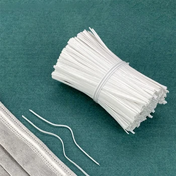 1000pcs 3mm PE Plastic Alb Mască Nazală Pod Benzi de Nas de Sârmă Pentru DIY Mască de Unică folosință cu Fier Galvanizat Singur Nucleu în Interiorul