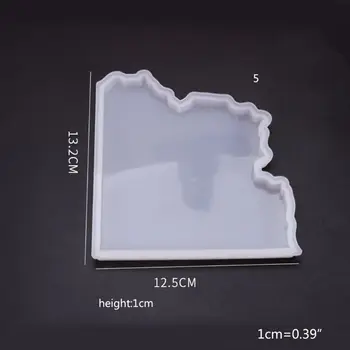 Cristal Rășină Epoxidică Mucegai Neregulate Coaster Turnare Silicon DIY Meșteșug Mucegai Instrument A2UA
