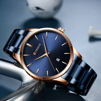 CURREN Nou Business Casual Ceasuri pentru Barbati Clasic Negru Ceas de Brand de Top Cuarț Ceas Masculin Banda din Oțel Inoxidabil Ceas de Timp