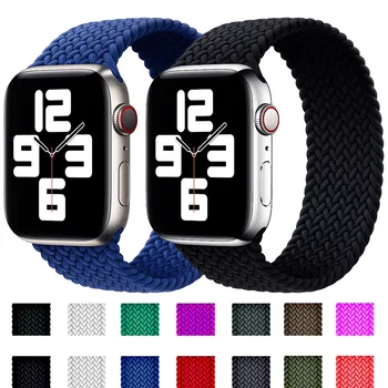 Silicon Solo Bucla curea Pentru Apple watch band 44mm 40mm 38mm 42mm Materialul Nailon Textura iwatch seria 3 4 5 6 se înlocuiți cureaua