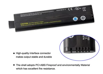 KingSener Noi SM201-6 Baterie Reîncărcabilă Pentru GE DASH 3000 4000 5000 B20, B30 B40 B20I B30I B40I SM 201-6 11.1 V 3.52 Ah 39WH
