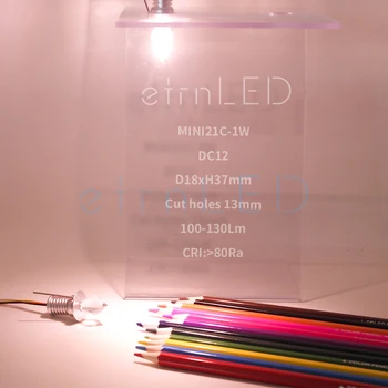 EtrnLED Cristal Reflector RGB Încastrat Plafon Decor Estompat Interior Foco Anti Glare COB Bijuterii Cabinet Dulap 1W DC12V