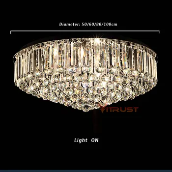 De Lux, Candelabre De Cristal Plafon Lampă De Iluminat Lustre Atmosferică Simplu Camera De Cristal Plafon De Iluminat