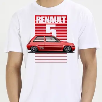 2019 Moda de Vara T-shirt Franța Clasic masini de Legenda Renault 5 Tricouri Casual cu Maneci Scurte