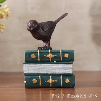 American rural retro pasăre decor acasă moda simplu bibliotecă ornament creative rășină bookend TV cabinet vin mobilier