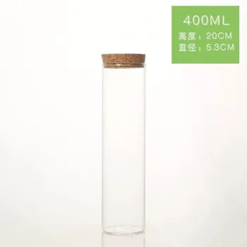 100/150/200/250/300/350/400ml Mare Clar Condiment Alimentar Bomboane Sticle de Sticlă Borcane Recipiente de Sticla Cutie cu Pluta Nunta Decor Acasă
