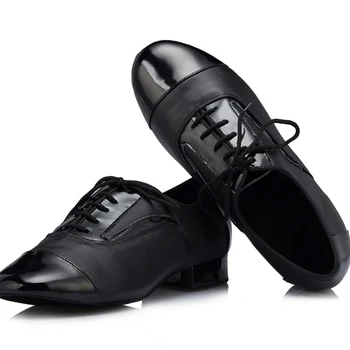 Latină pantofi de dans om Plin de Cereale din Piele Pantofi latină Mare reducere de Dans Profesionist pantofi Dantela Precizie împletit Toc 4cm