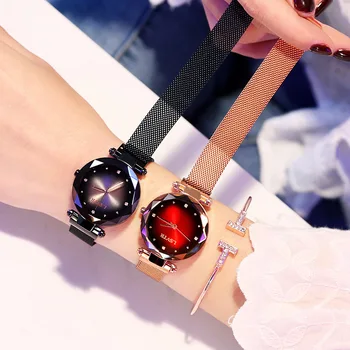 2019 Ceas de Moda pentru Femei de Lux a Crescut de Aur Doamnelor Ceasuri Magnet Impermeabil Ceas relogio feminino zegarek damski Cadou Soției