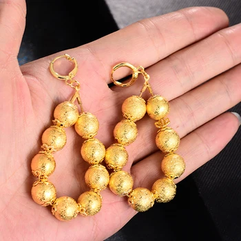 WANDO Aur Clasic Rotund culoare Pandantiv Perle Picătură Cercei Pentru Femei/Fata de Nunta, Cadouri, bijuterii en-Gros de 10mm