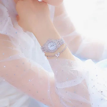 BS Albine Sora Rochie de Lux de Aur Cuarț Femei Cadran Mic Cristal de Diamant Inoxidabil rezistent la apa Montre FA1578 ceas de mână