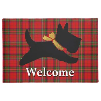 Scottish Terrier Carouri Personaliza Preș Decor Acasă de Intrare Non-alunecare de Ușă Saltea de Cauciuc Lavabil Podea Acasă Covor Covor