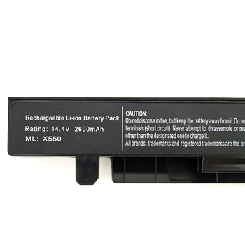 7XINbox 4Cell 2600mAh 14.4 V A41-X550 A41-X550A Bateriei Pentru Asus X550 X550C X550B X550V X550D X450C X452 A450C K550L F552C F552VL