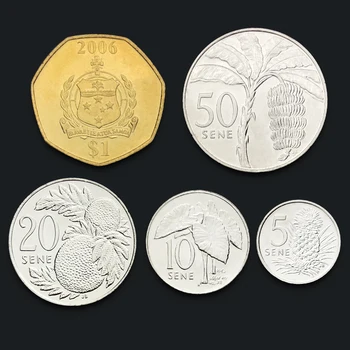 Samoa 5 Monede Set Original, Autentic Monede Reale Emiterea De Monede De Colecție, Unc
