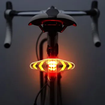 Biciclete Lumina USB Reîncărcabilă Coada de Lumină de Avertizare Bicicleta din Spate Lumina Inteligent de la Distanță fără Fir de Semnalizare Lumini LED Biciclete Lanterna