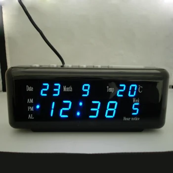 Data de timp Temperatura Modern, Multi culoare Afișaj Ceas Decor Acasă LED Display Digital Desktop Multi funcția de Ceasuri de Alarmă