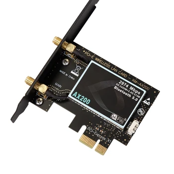 PCI Express placa de Retea Gigabit pentru AX200 Dual Band 2,4/5Ghz Bluetooth5.1 802.11 Ax placa Wifi pentru Window10 Linux