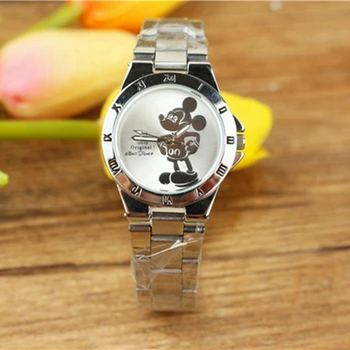 Disney Mickey Mouse Minnie Copii Student Desene animate Ceas Aolly Oțel Cuarț Ceasuri Ceas pentru Fete Baieti Cadou
