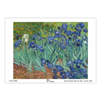 Vincent Van Gogh, Noapte Înstelată peste Râul Rhône Irisi, Flori de Migdale Cartofi Mancator de Panza de Imprimare Poster Pictură în Ulei Arta de Perete