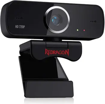 Redragon GW600 720P Webcam cu Built-in Microfon Dual Rotație de 360 de Grade - USB 2.0 Skype Calculator, Camera Web