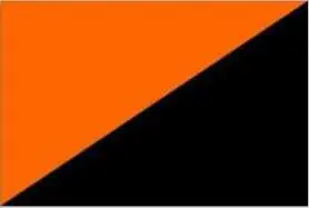 O jumătate de Portocaliu jumătate black flag poliester anarhie banner, steaguri 90x150cm personalizate orice TEXT