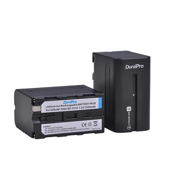 DuraPro 2x7200mAH NP-F960 NP-F970 Baterii aparat de Fotografiat +LED-uri Ultra Rapide Incarcator pentru Sony DCR-VX2100,DSR-PD150,PD170,FDR-AX1,HDR-AX20