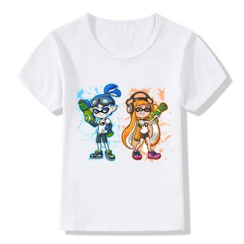 Splatoon pentru Copii Desene animate Amuzant tricou Fete Copii Bănuială Maneci Scurte Topuri de Vara Copii Haine Casual,ooo5190