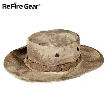 Tactic US Army Camuflaj Găleată Pălărie Bărbați Camo Larg de refuz Snapback Boonie Hat Vara Respirabil Soldat Lunetist Paintball Capac Pălărie