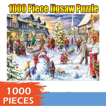1000PCS Puzzle pentru Adulți, Copii Joc de Puzzle Crăciun Puzzle Jucarii Decor Acasă