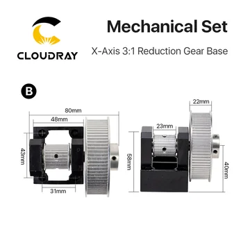 Cloudray LC Gear Set de Bază de Mașini Mecanice Piese pentru Gravare cu Laser Masina de debitat