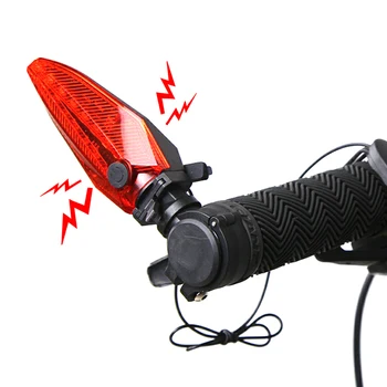 Bicicleta Lumina de alarmă antiefracție și Cornul Toate într-O singură Multi Function Bicicleta Ghidon Lumina Lămpii Față de Lumină LED-uri Bell H0091