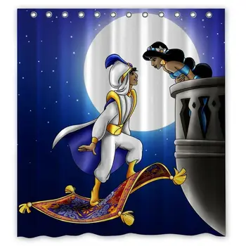 Aladdin Jasmine Romantic Film De Dragoste Personalizate Perdea De Duș