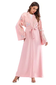 Abaya Moda Dubai Caftan Arab Islam, Femeile Lung Florale Musulman Kimono Cardigan Hijab Rochie De Turci Mubarak Haine Islamice