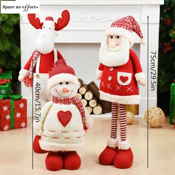 Retractabil Crăciun, Moș Crăciun, Om De Zăpadă Elan Papusa De Craciun, Anul Nou, Crăciun Fericit Figurina Ornament Pentru Acasă Copil Cadou De Crăciun