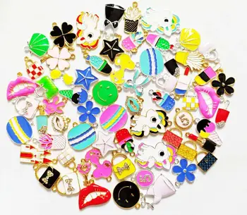 100buc amestecat charms colorate potrivite pentru femei bijuterii DIY accesorii M24