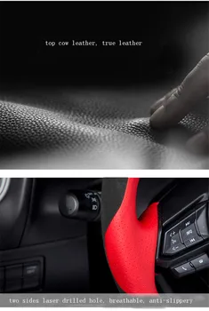 Ghidon împletite volan piele acoperire pentru Mazda 6 GJ CX3 CX-5 CX-4 AXELA capac volan modificarea 1 buc