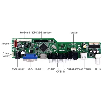 Controler de Bord Kit pentru LTM200KT03 TV+HDMI+VGA+AV+USB, LCD, ecran LED Driver de Placa