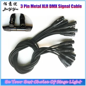 10buc/lot de Bună Calitate 1-25 Metru Lungime 3-pin de Semnal Conexiune Cablu DMX Cu Metal Conector XLR Pentru Etapa Lumina