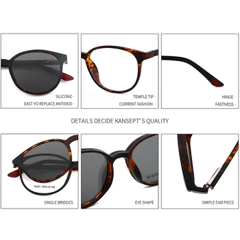 TANGOWO Epocă ochelari de Soare Femei, Omul cu ochelari Clip pe Designer de Brand Optice Miopie Ramă de Ochelari Magnetic Multifunctional T6201