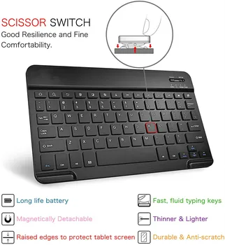 NOU Caz de Tastatură pentru Samsung Galaxy Tab A7 10.4 2020 SM-T500 T505 T507 Usor Detasabila Bluetooth Wireless Keyboard Cover